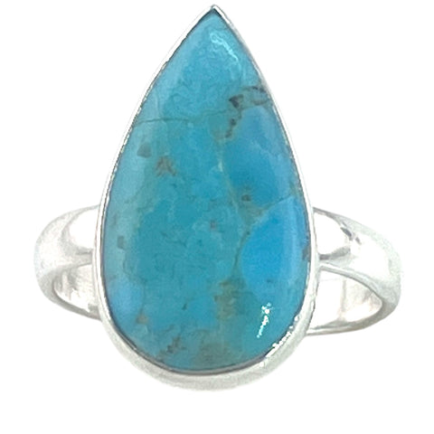 Turquoise Sterling Silver Pear Ring