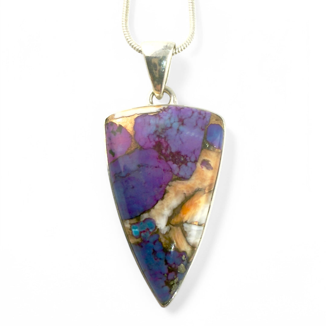 Kingman Dahlia Sterling Silver Point Pendant - Keja Designs Jewelry
