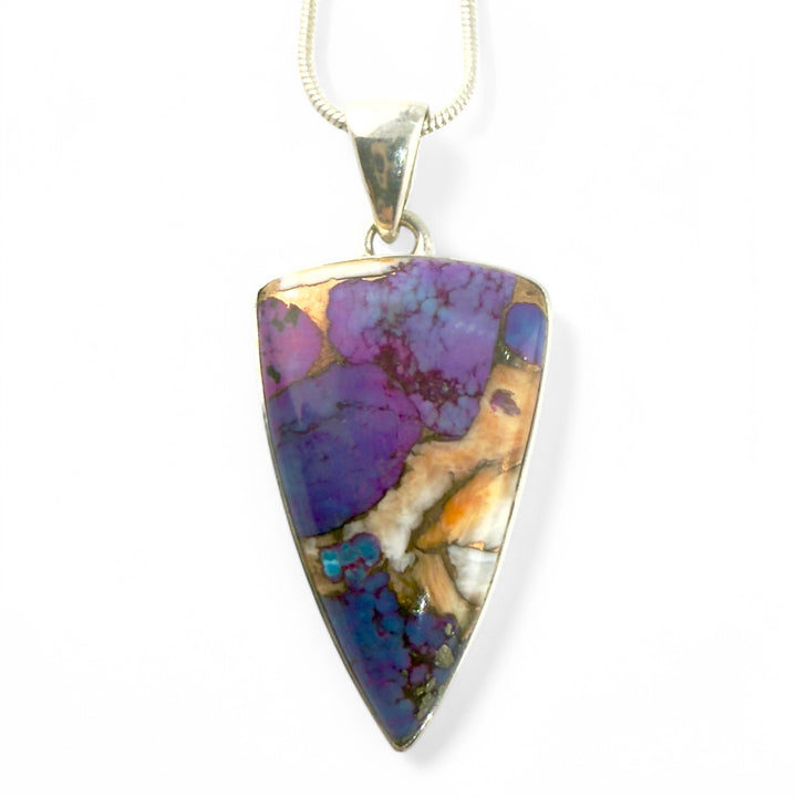 Kingman Dahlia Sterling Silver Point Pendant - Keja Designs Jewelry