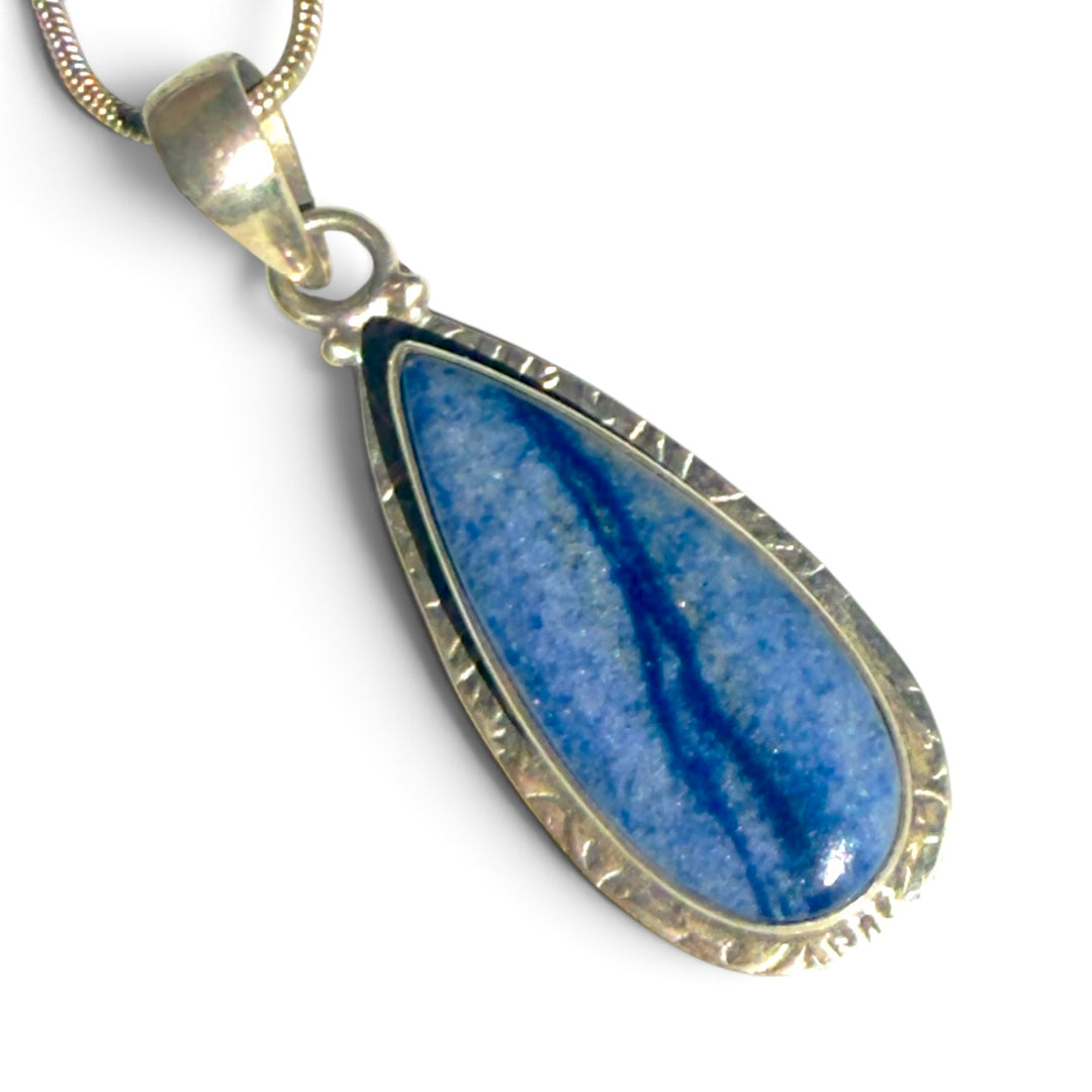Dumortierite Sterling Silver Pendant