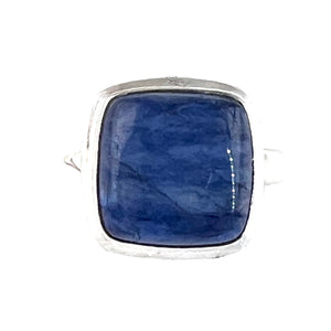 Kyanite Sterling Silver Square Ring - Keja Designs Jewelry