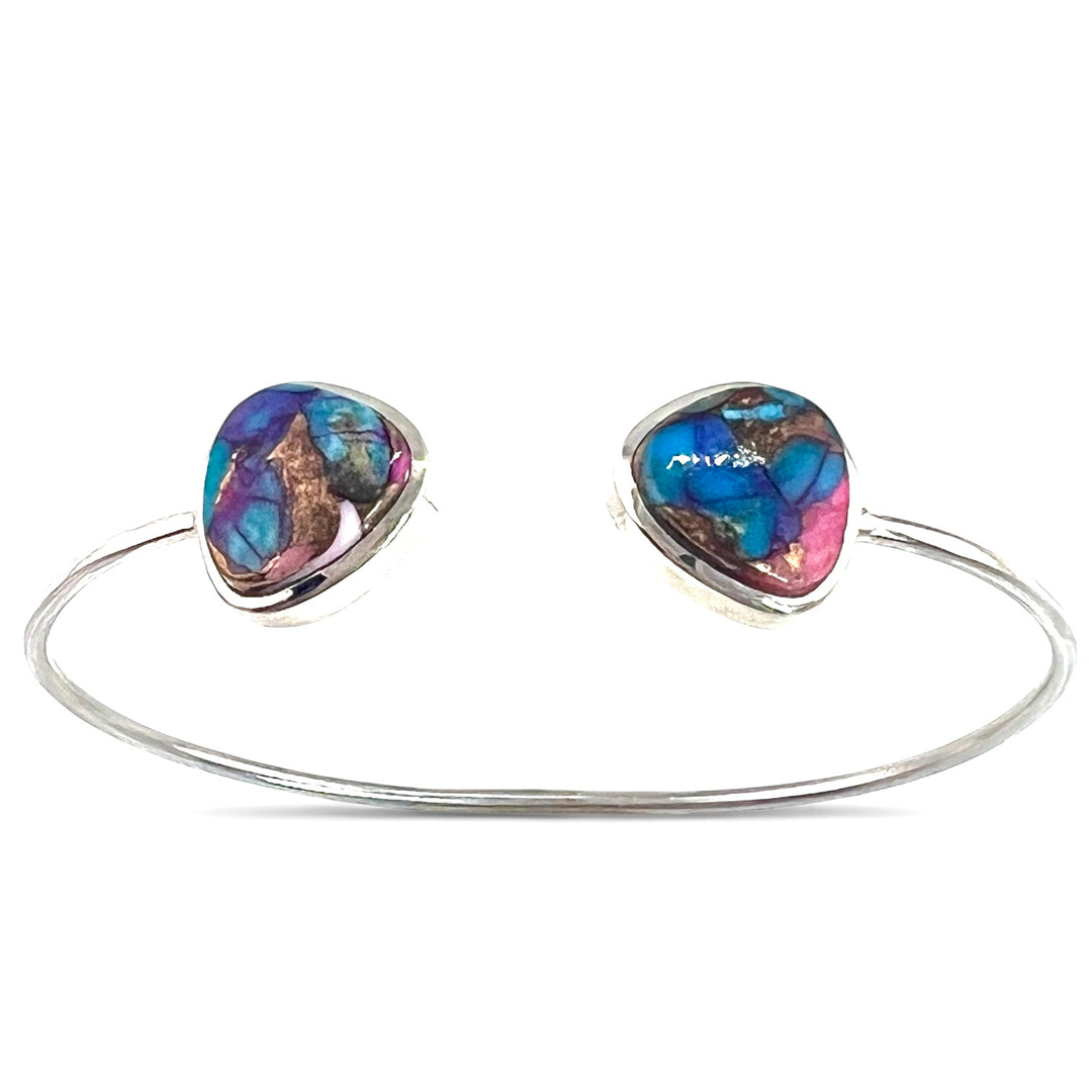 Kingman Dahlia Sterling Silver Cuff Bracelet - Keja Designs Jewelry