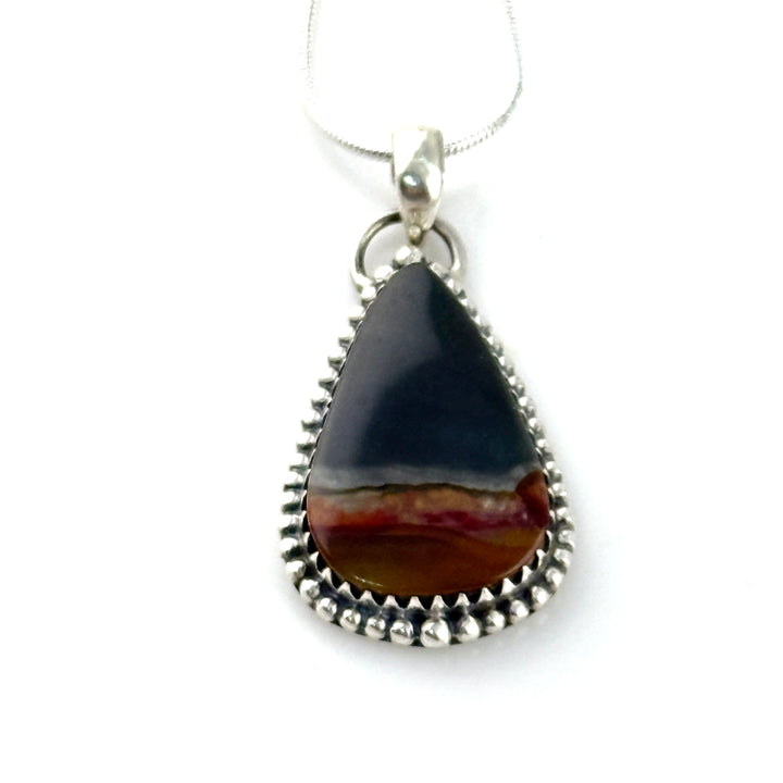 Polychrome Jasper Sterling Silver Pendant - Keja Designs Jewelry