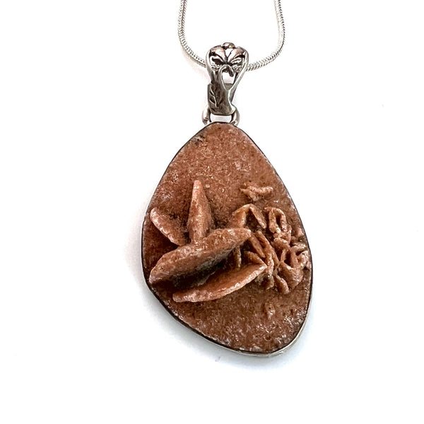 Desert Rose Sterling Silver Pendant - Keja Designs Jewelry