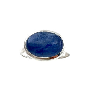 Kyanite East West Oval Sterling Silver Ring - Keja Designs Jewelry