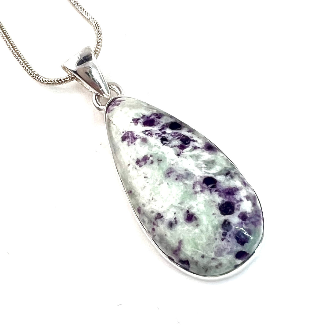 Kammererite Sterling Silver Pear Pendant - Keja Designs Jewelry
