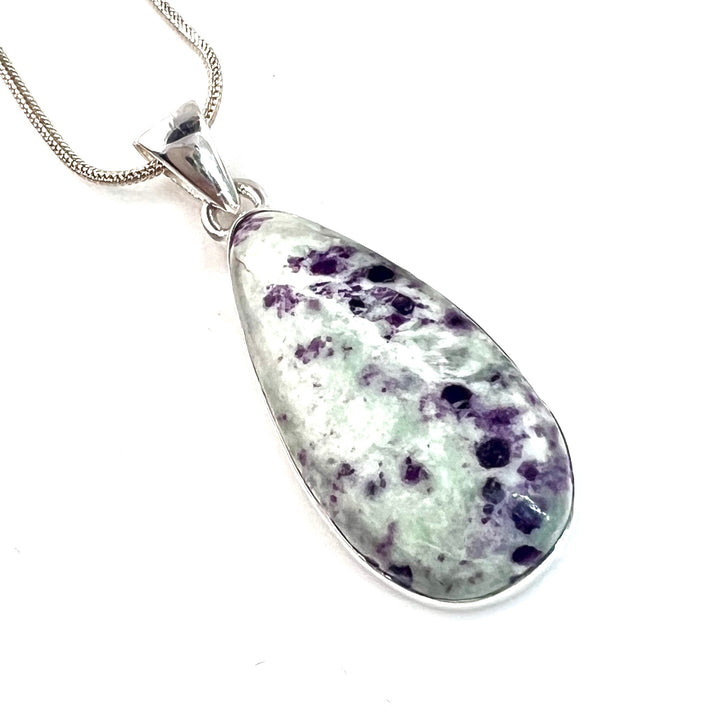 Kammererite Sterling Silver Pear Pendant - Keja Designs Jewelry