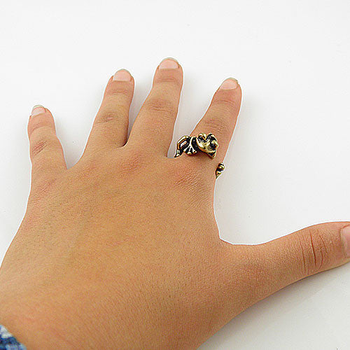 Animal Wrap Ring - Tree Frog - Bronze - Adjustable Ring - keja jewelry - Keja Designs Jewelry