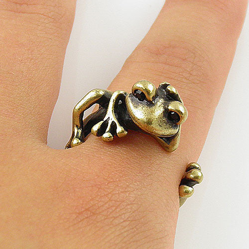 Animal Wrap Ring - Tree Frog - Bronze - Adjustable Ring - keja jewelry - Keja Designs Jewelry