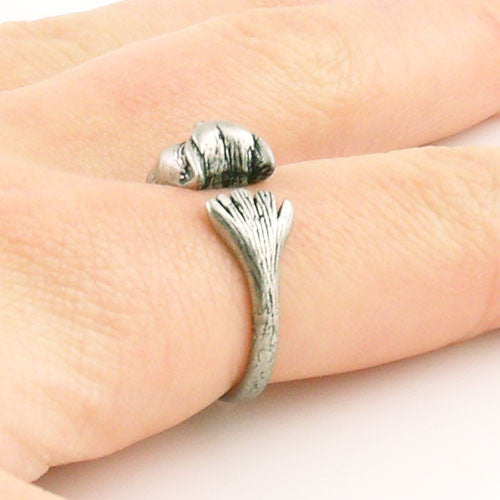 Animal Wrap Ring - Owl - White Bronze - Adjustable Ring - keja jewelry - Keja Designs Jewelry