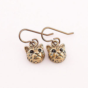 Animal Leopard Yellow Bronze Earrings - Keja Designs Jewelry
