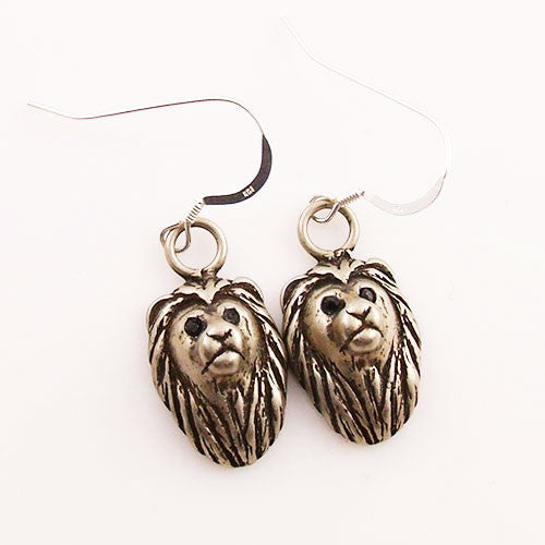 Animal Lion White Bronze Earrings - Keja Designs Jewelry
