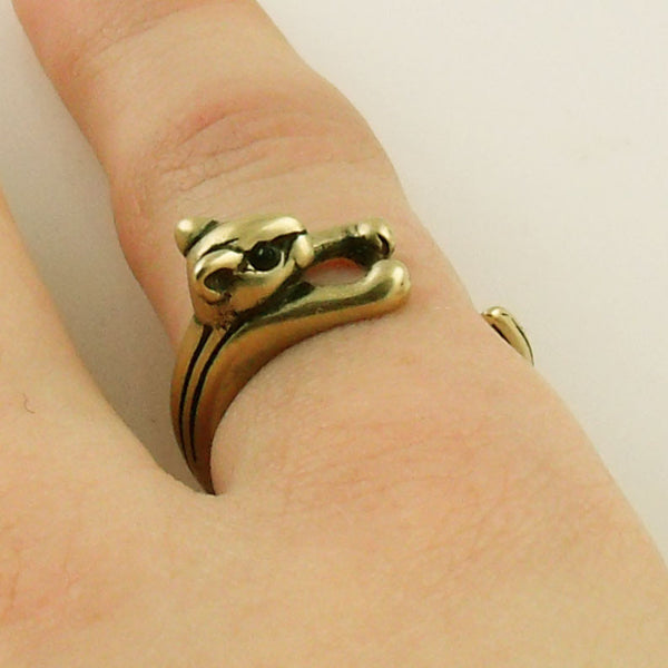 Animal Wrap Ring - Squirrel / Chipmunk - Bronze - Adjustable Ring - keja jewelry - Keja Designs Jewelry