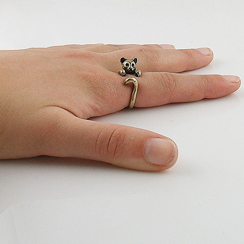 Animal Wrap Ring - Cougar / Panther - Yellow Bronze - Adjustable Ring - keja jewelry - Keja Designs Jewelry