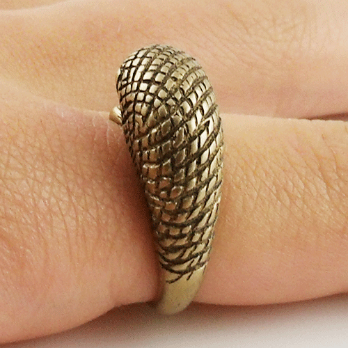 Animal Wrap Ring - Hedgehog- Bronze - Adjustable Ring - Keja Designs Jewelry