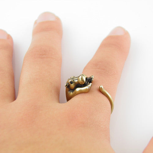 Animal Wrap Ring - Hippo - Bronze - Adjustable Ring - keja jewelry - Keja Designs Jewelry