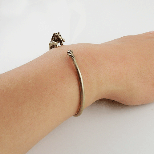 Animal Wrap Bracelet- Horse- Yellow Bronze - keja jewelry - Keja Designs Jewelry