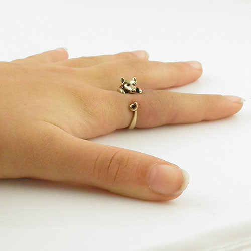 Animal Wrap Ring - Pig - Yellow Bronze - Adjustable Ring - keja jewelry - Keja Designs Jewelry