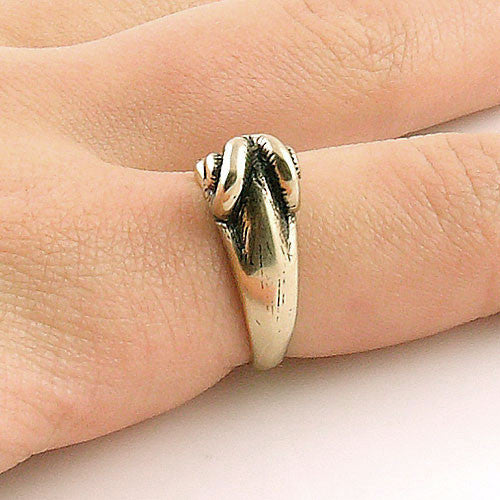 Animal Wrap Ring - Ram - Yellow Bronze - Adjustable Ring - keja Jewelry - Keja Designs Jewelry