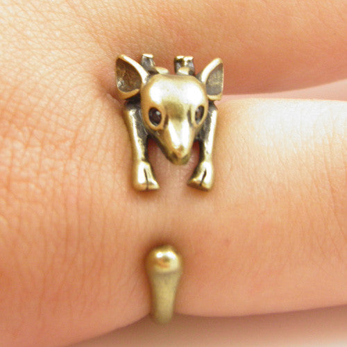 Animal Wrap Ring - Deer - Yellow Bronze - Adjustable Ring - The Perfect Stocking Stuffer - Keja Designs Jewelry