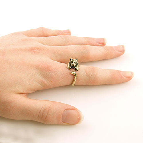 Animal Wrap Ring - Tiger - Yellow Bronze - Adjustable Ring - Keja Designs Jewelry