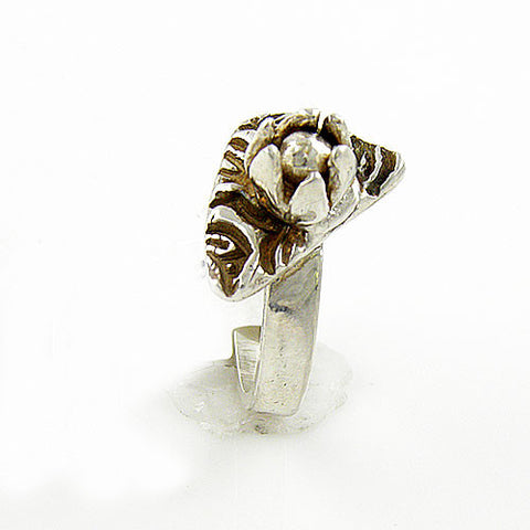 Lotus Flower Fine Silver Ring - Keja Designs Jewelry