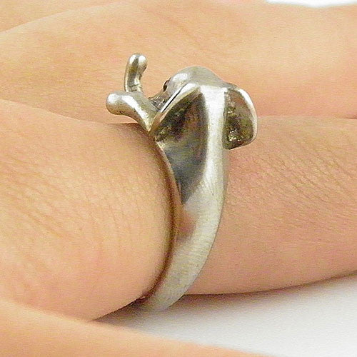 Animal Wrap Ring - Elephant - White Bronze - Adjustable Ring - keja jewelry - Keja Designs Jewelry