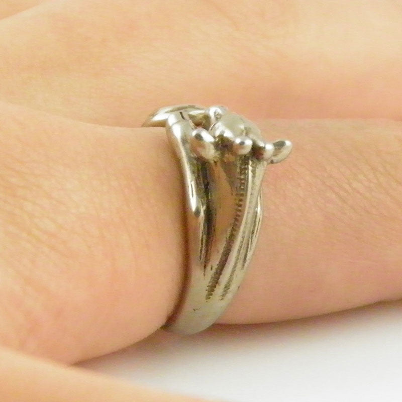 Animal Wrap Ring - Giraffe - White Bronze - Adjustable Ring - keja jewelry - Keja Designs Jewelry