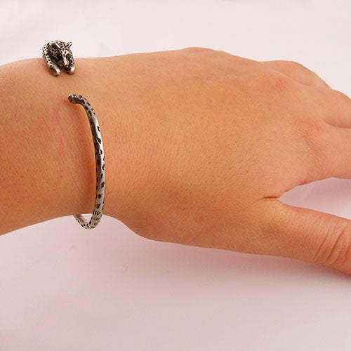 Animal Wrap Bracelet - Leopard - White Bronze - Keja Designs Jewelry
