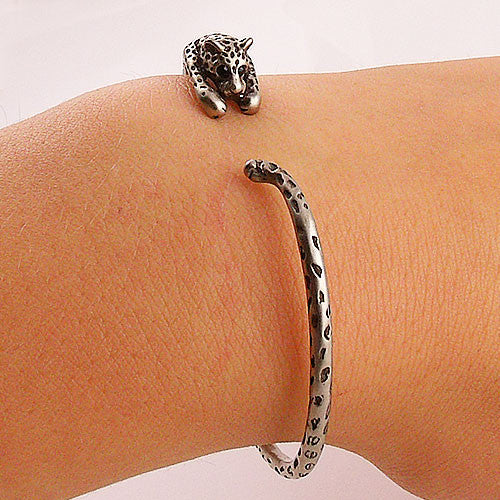 Animal Wrap Bracelet - Leopard - White Bronze - Keja Designs Jewelry