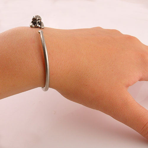Animal Wrap Bracelet- Lion - White Bronze - Keja Designs Jewelry