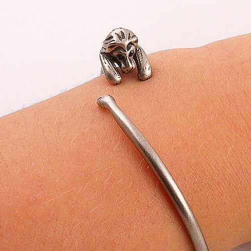 Animal Wrap Bracelet- Lion - White Bronze - Keja Designs Jewelry