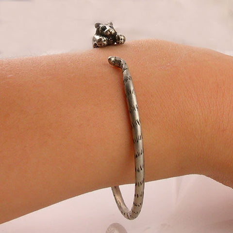 Animal Wrap Bracelet - Tiger - White Bronze - keja jewelry - Keja Designs Jewelry