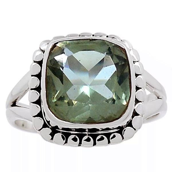 Alexandrite Radiant Cut Sterling Silver Ring - Keja Designs Jewelry