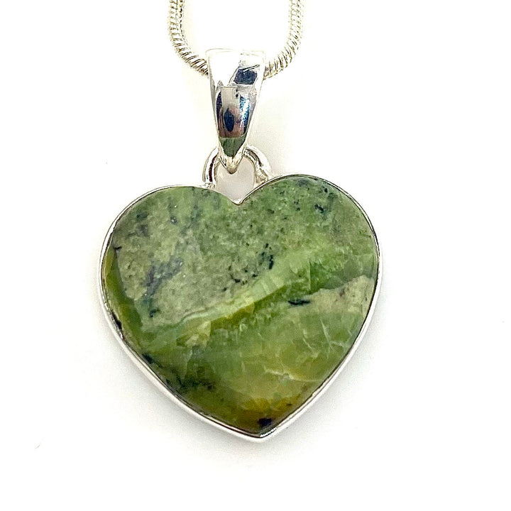 Imperial Opal Sterling Silver Heart Pendant - Keja Designs Jewelry
