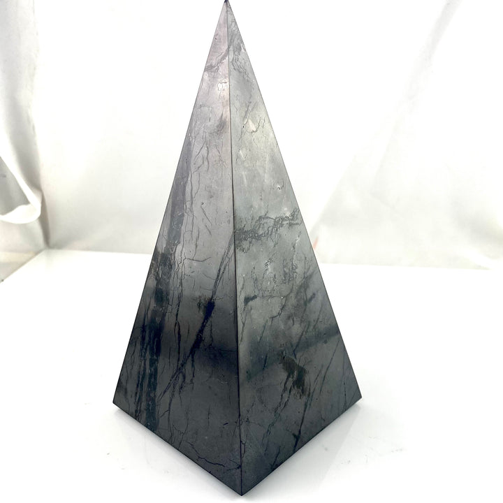 Shungite Pyramid Polished Stones, Choose Size, Shungite for Décor - Keja Designs Jewelry