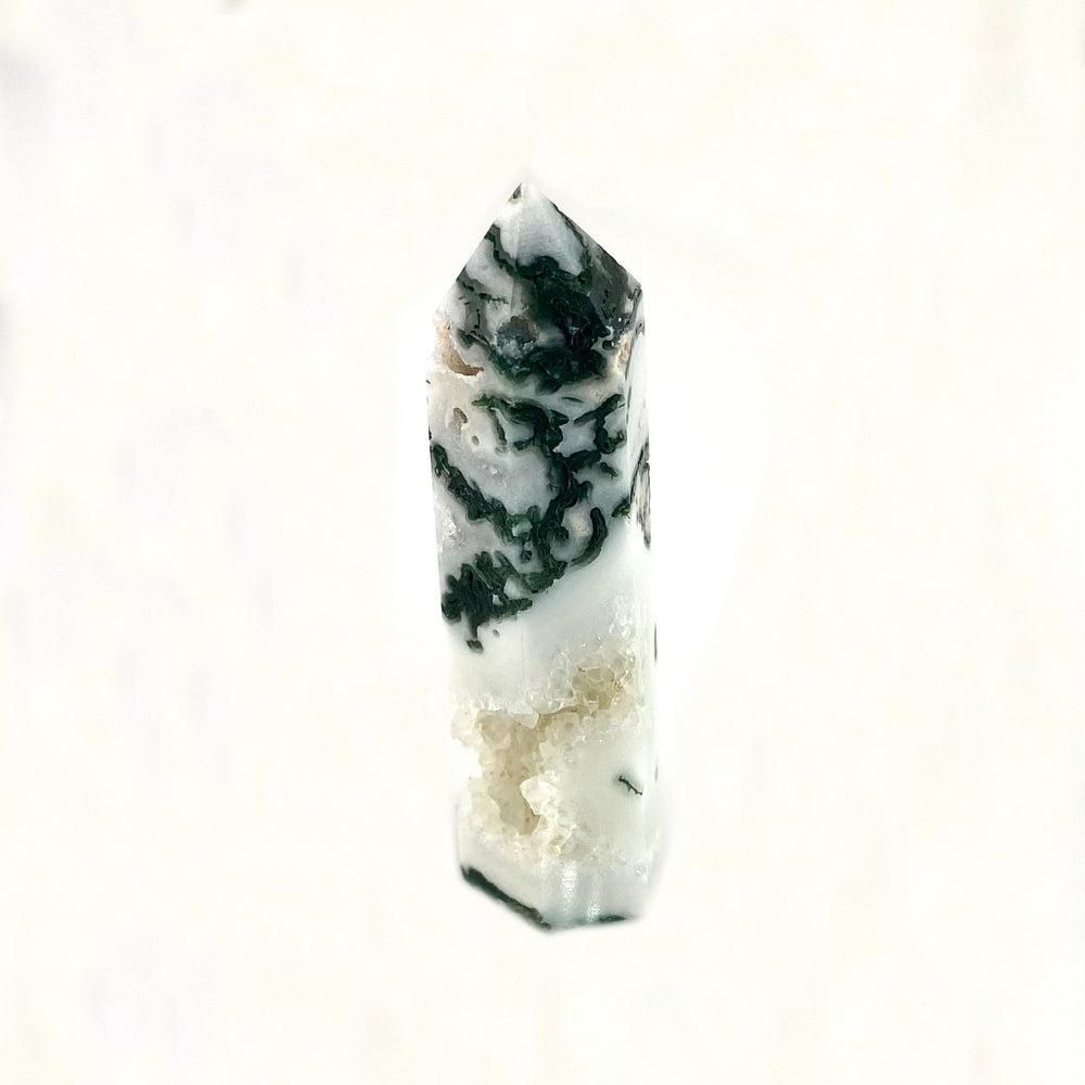 Natural Moss Agate Crystal Tower Obelisks, Healing Crystals, miss Agate for Décor - Keja Designs Jewelry