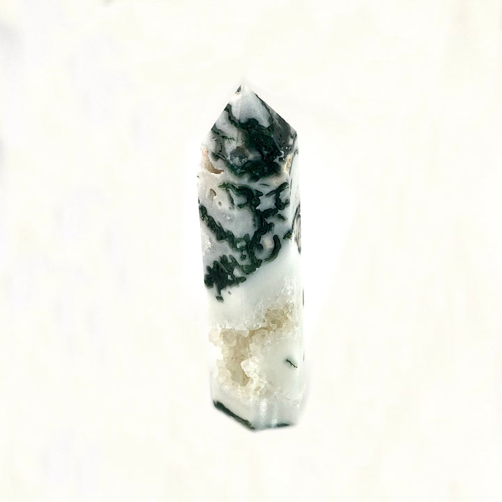 Natural Moss Agate Crystal Tower Obelisks, Healing Crystals, miss Agate for Décor - Keja Designs Jewelry