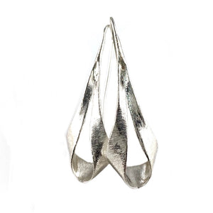 Twisted Brushed Sterling Silver Earrings - Keja Designs Jewelry