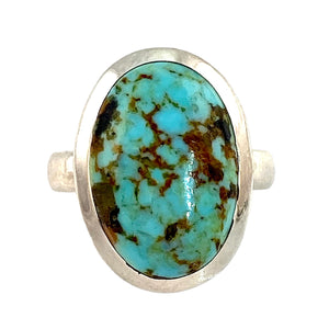 Number Eight Turquoise Mine Sterling Silver Ring - Keja Designs Jewelry