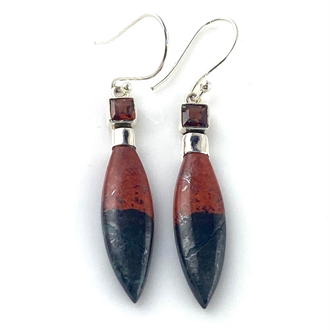 Sonora Sunrise & Garnet Sterling Silver Earrings - Keja Designs Jewelry