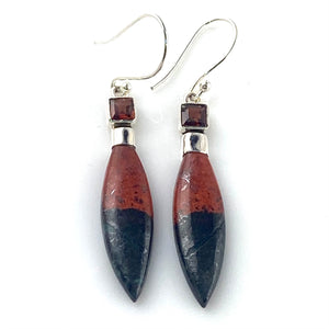 Sonora Sunrise & Garnet Sterling Silver Earrings - Keja Designs Jewelry