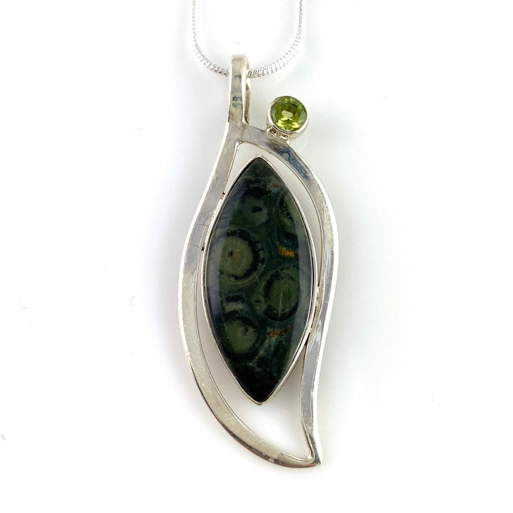 Galaxy Star Jasper Sterling Silver Blooming Jewel Pendant - Keja Designs Jewelry