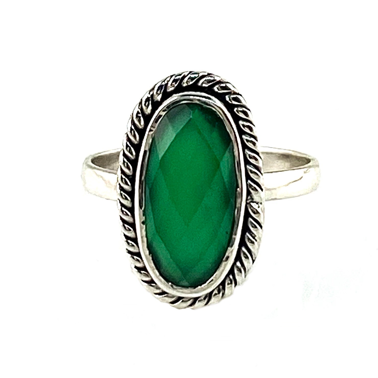 Green Onyx Sterling Silver Ring - Keja Designs Jewelry