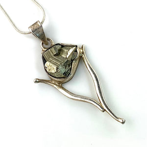 Pyrite Sterling Silver  Vortex Pendant - Keja Designs Jewelry