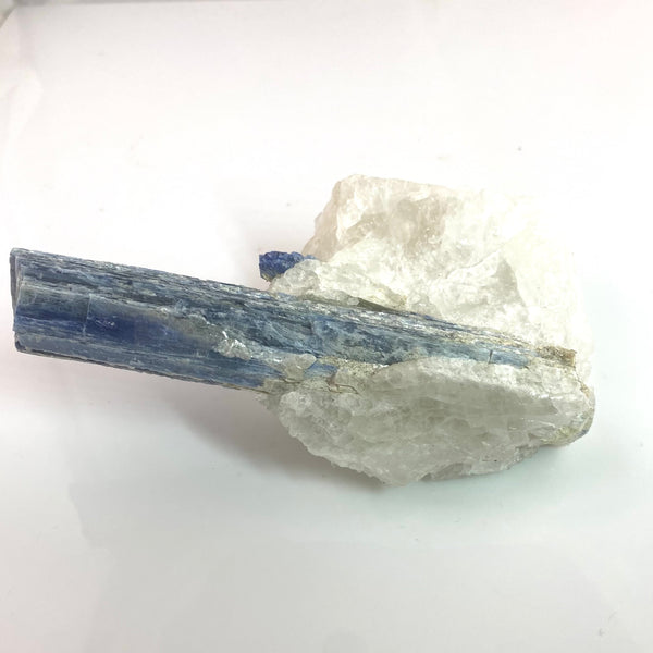 354g Rare! Natural beautiful Blue Kyanite with Quartz Specimen Rough, for Crystal Healing and Decor - Keja Designs Jewelry