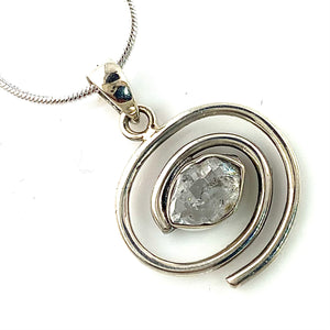 Herkimer Diamond Sterling Silver Solstice Pendant - Keja Designs Jewelry