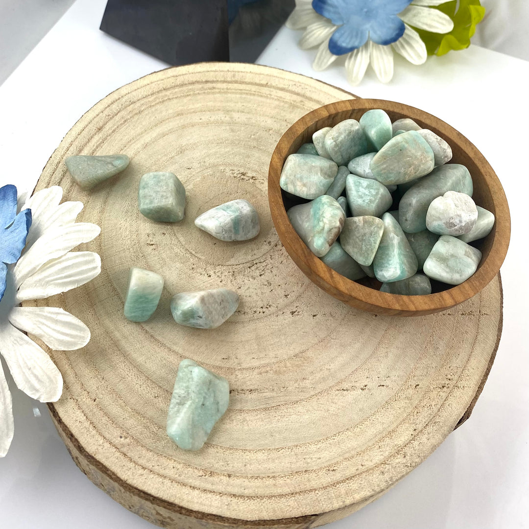 Amazonite Polished Chunk Stones, Choose Quantity, Polished Amazonite for Décor or Crystal Grids - Keja Designs Jewelry