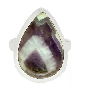 Chevron Amethyst Sterling Silver Ring - Keja Designs Jewelry