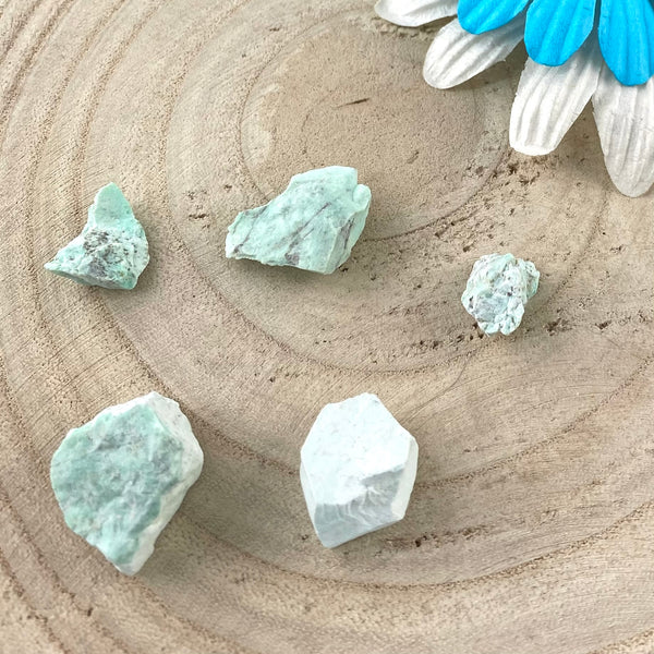 Chrysoprase Rough Chunk Stones, Choose Quantity, Raw Chrysoprase for Décor or Crystal Grids - Keja Designs Jewelry